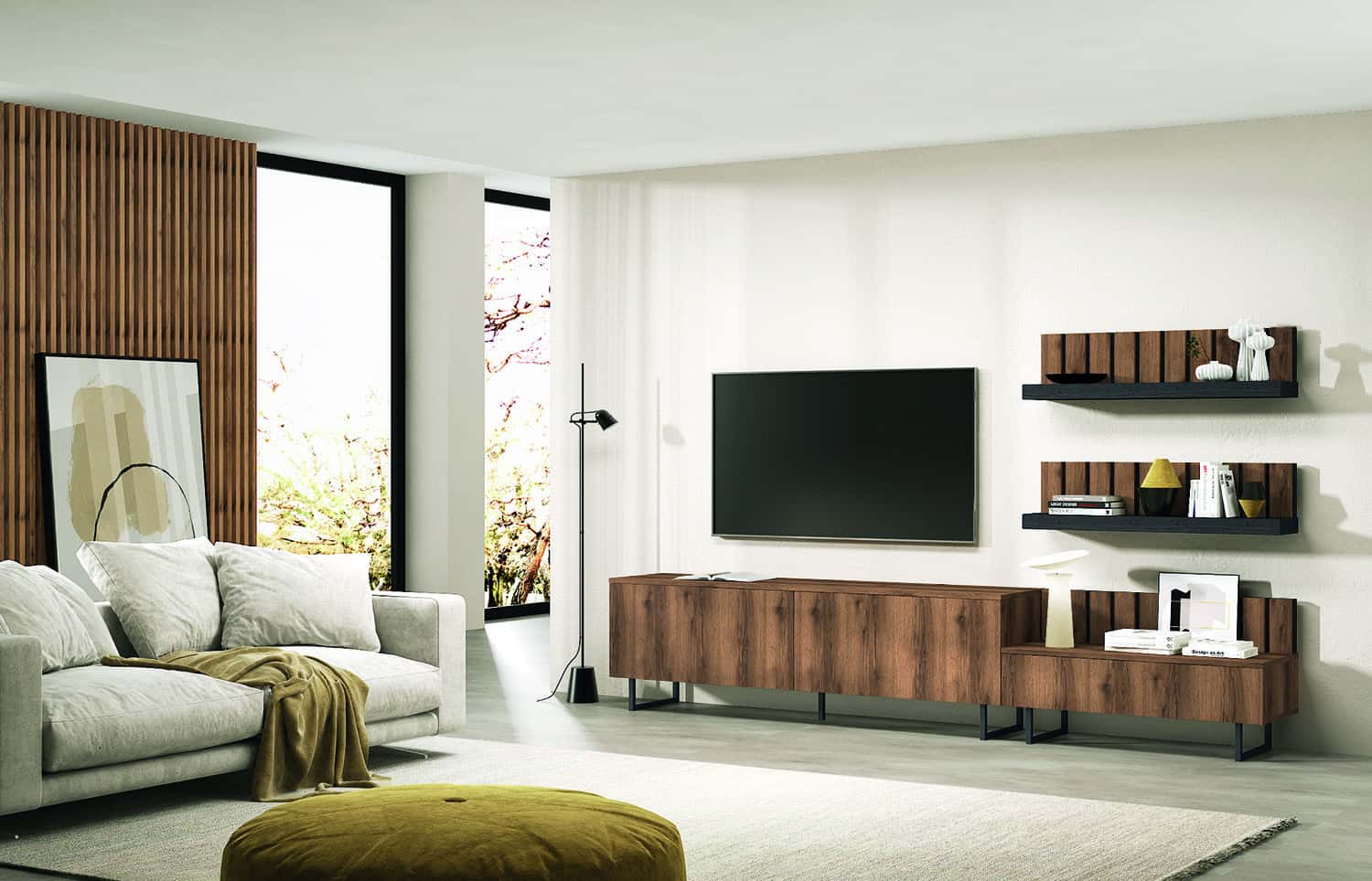 Salón diseñado por muebles lux