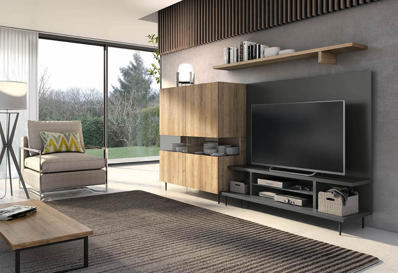 Salón diseñado por muebles lux