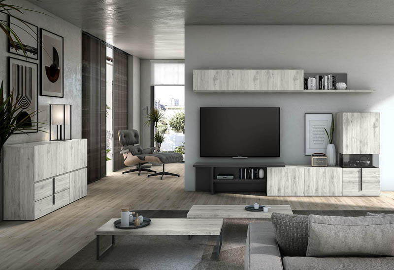 Salón diseñado por muebles lux