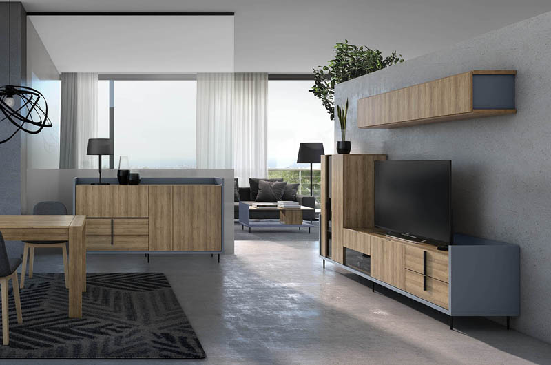 Salón diseñado por muebles lux