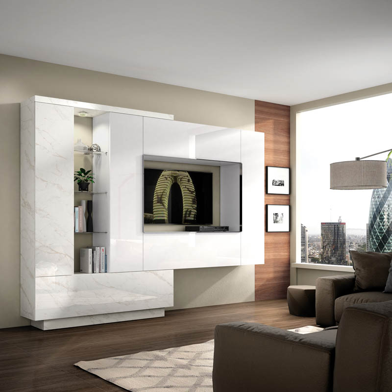 Salón diseñado por muebles lux