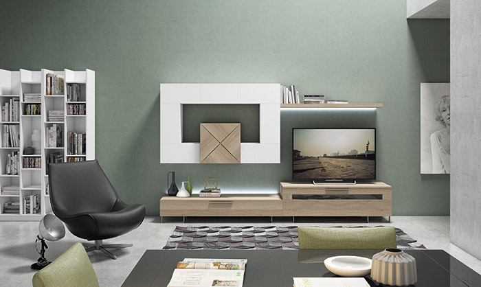 Salón diseñado por muebles lux