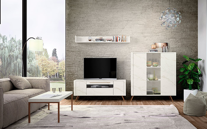 Salón diseñado por muebles lux