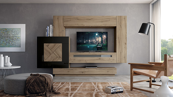 Salón diseñado por muebles lux