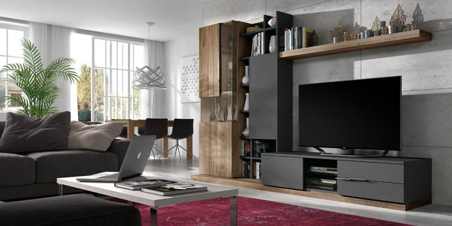 Salón diseñado por muebles lux