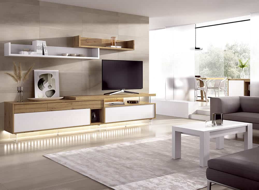 Salón diseñado por muebles lux